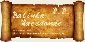 Malinka Macedonac vizit kartica